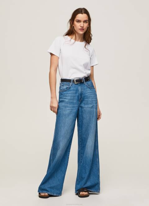 žene bijela pamučna majica kratkih rukava Pepe Jeans JZ8H420