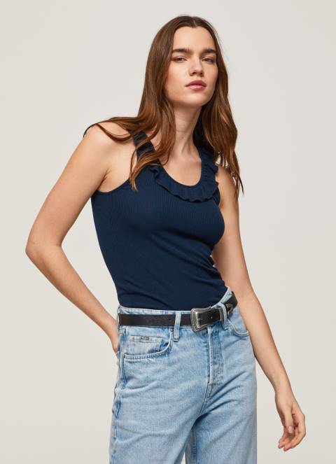 žene dulwich majica kratkih rukava s volanima Pepe Jeans JZ8H441