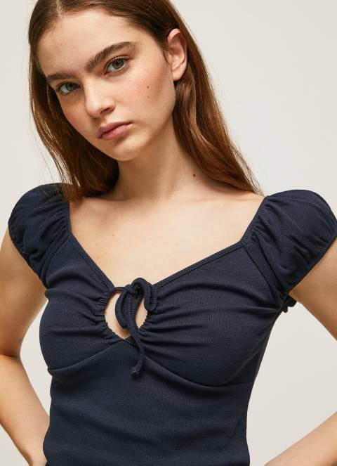 žene dulwich majica s izrezom od srca Pepe Jeans JZ8H438