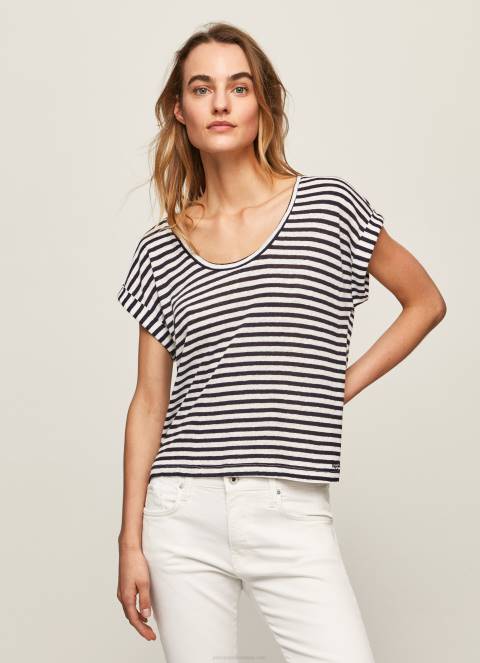 žene dulwich majica s prugastim printom Pepe Jeans JZ8H458