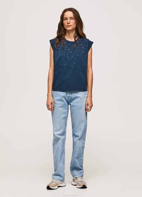 žene dulwich mramorirana majica s rukavima s otvorom za ruke Pepe Jeans JZ8H406