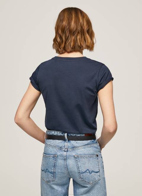 žene dulwich pamučna majica kratkih rukava Pepe Jeans JZ8H430