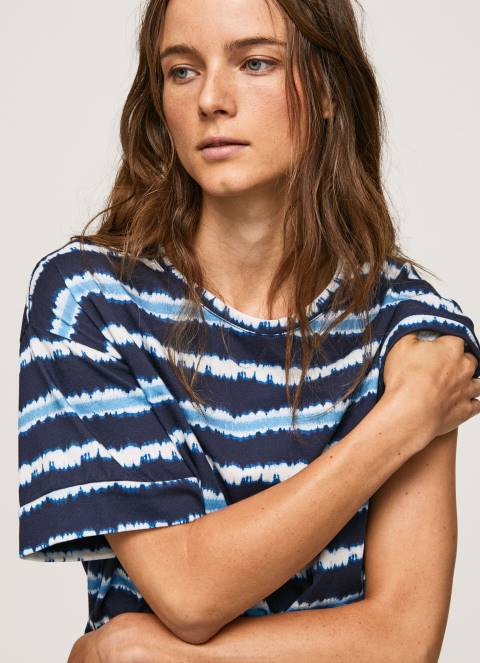 žene dulwich pamučna majica s izblijedjelim prugama Pepe Jeans JZ8H413