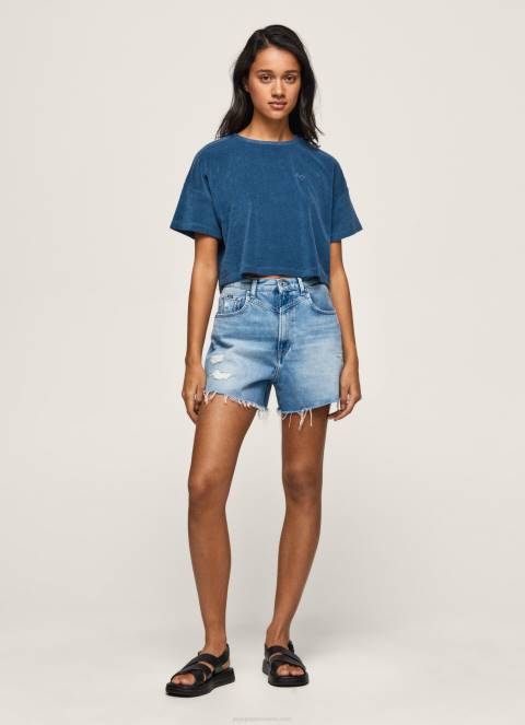 žene jarman skraćena majica od baršuna Pepe Jeans JZ8H461