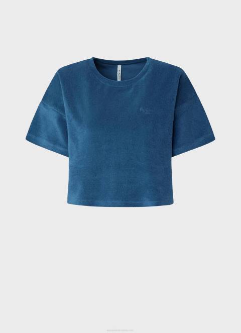 žene jarman skraćena majica od baršuna Pepe Jeans JZ8H461