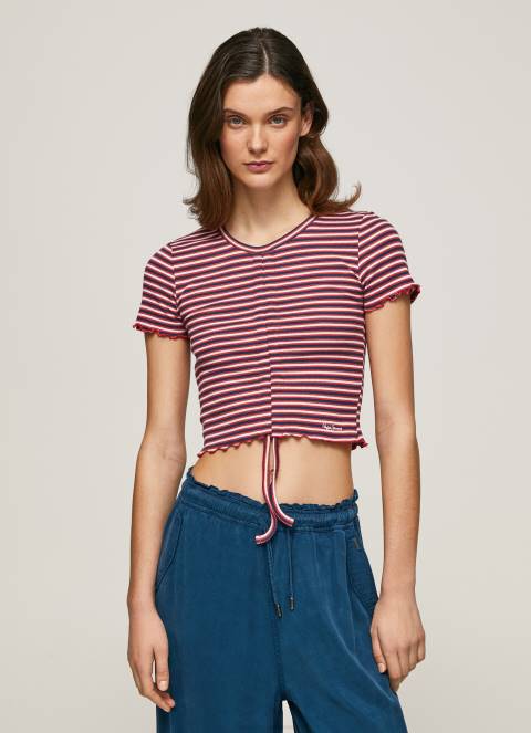 žene multi majica s prugastim printom Pepe Jeans JZ8H442