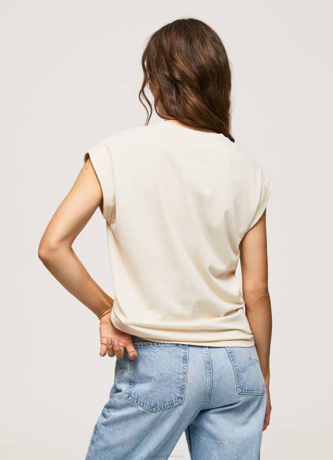 žene polirati pamučna majica s cvjetnim logotipom Pepe Jeans JZ8H402