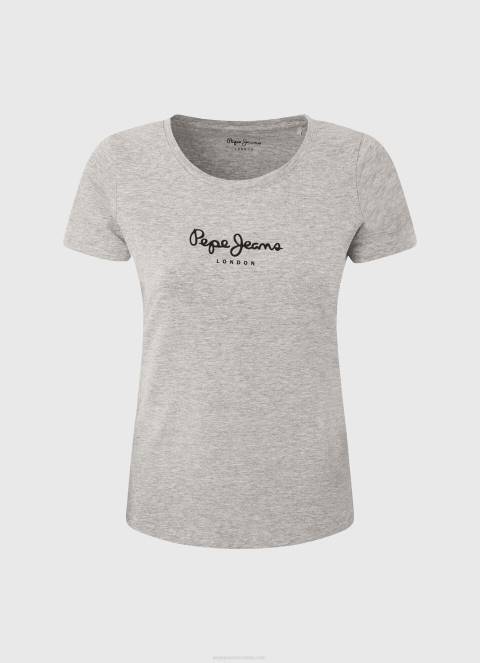 žene sivi lapor majica s osnovnim logom Pepe Jeans JZ8H401