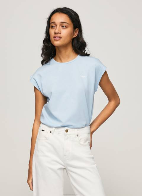 žene zaljev bloom basic majica s logom Pepe Jeans JZ8H448