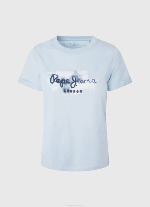 žene zaljev pamučna majica s gradijentnim logotipom Pepe Jeans JZ8H422