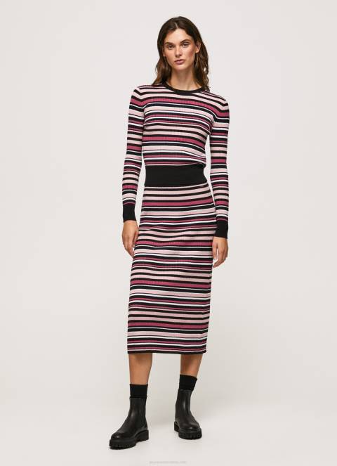 žene multi rebrasta midi suknja Pepe Jeans JZ8H501