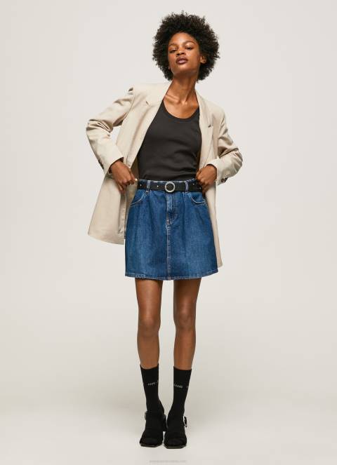 žene traper kratka pamučna traper suknja Pepe Jeans JZ8H99