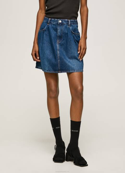 žene traper kratka pamučna traper suknja Pepe Jeans JZ8H99