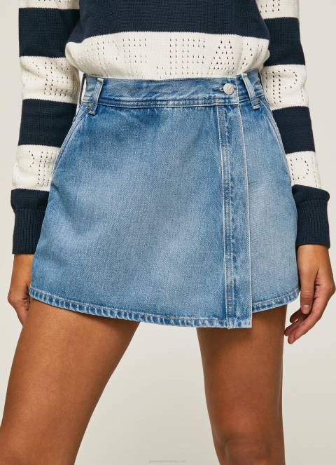 žene traper kratke traper suknje regularnog kroja Pepe Jeans JZ8H509