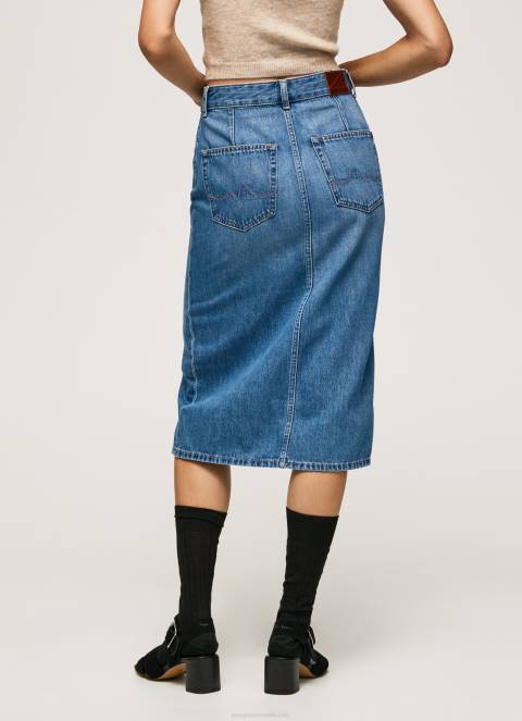 žene traper pamučna traper midi suknja Pepe Jeans JZ8H100