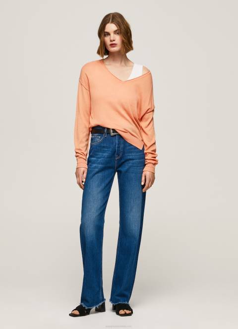 žene breskva dres opuštenog kroja s v izrezom Pepe Jeans JZ8H241