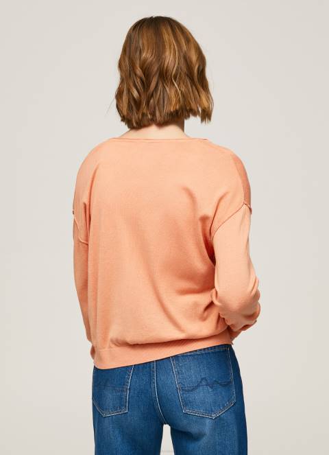 žene breskva dres opuštenog kroja s v izrezom Pepe Jeans JZ8H241