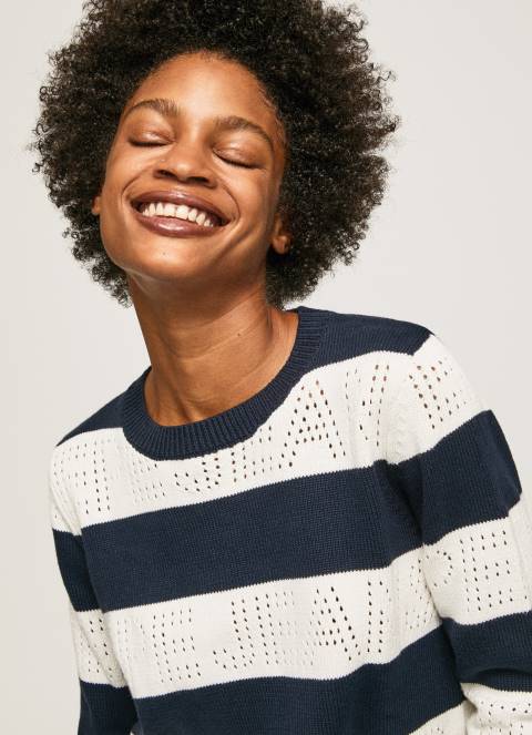 žene dulwich pamučni jersey s prugastim printom Pepe Jeans JZ8H255