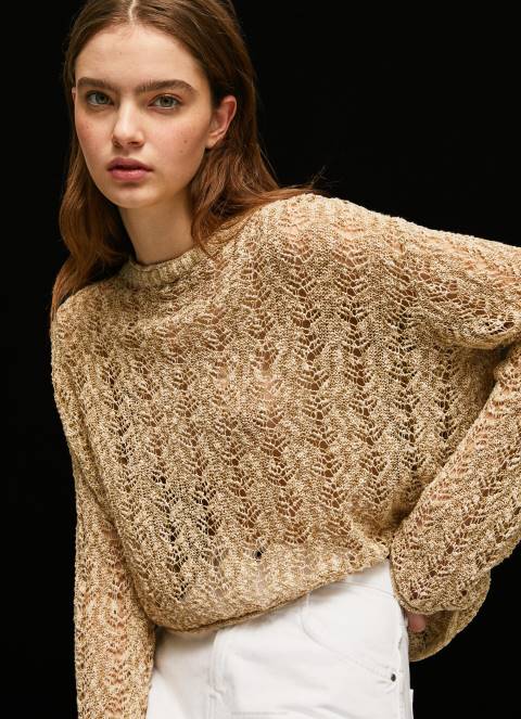 žene kamen skraćeni pleteni ažur kardigan Pepe Jeans JZ8H233