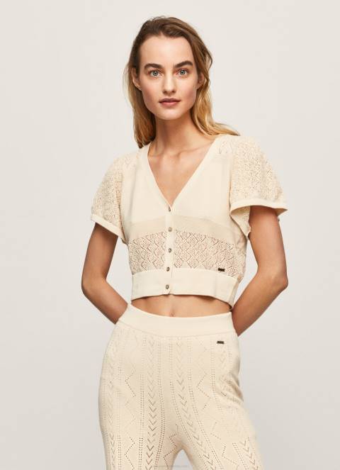 žene mlaćenica kardigan od finog pletiva Pepe Jeans JZ8H265