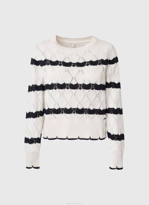 žene mousse ažurni žersej s prugastim uzorkom Pepe Jeans JZ8H251