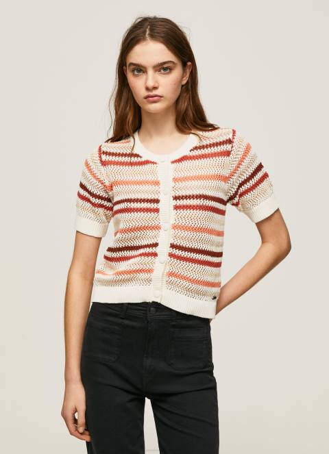 žene multi pamučni kardigan s prugastim printom Pepe Jeans JZ8H235