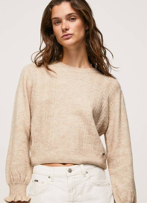 žene polirati žersej s otvorenim izrezom Pepe Jeans JZ8H244