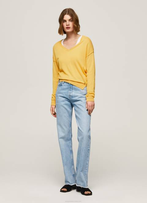 žene sjaj dres opuštenog kroja s v izrezom Pepe Jeans JZ8H257