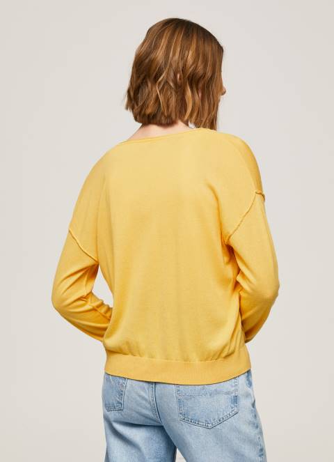 žene sjaj dres opuštenog kroja s v izrezom Pepe Jeans JZ8H257