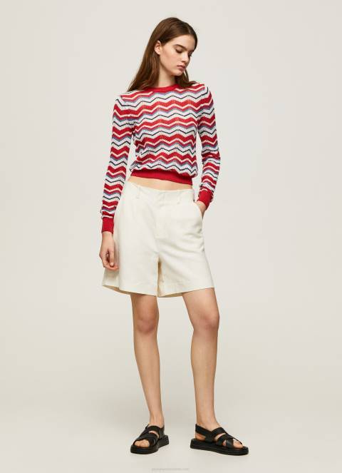 žene studio crvena cik-cak dres regularnog kroja Pepe Jeans JZ8H227