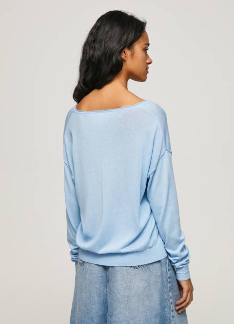 žene zaljev dres opuštenog kroja s v izrezom Pepe Jeans JZ8H249