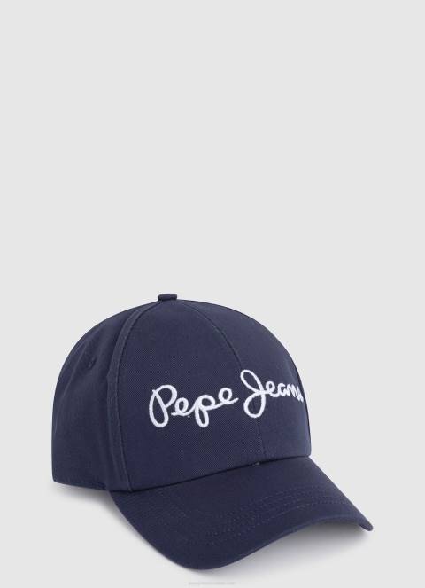 žene bijela osnovna kapa s izvezenim logotipom Pepe Jeans JZ8H782