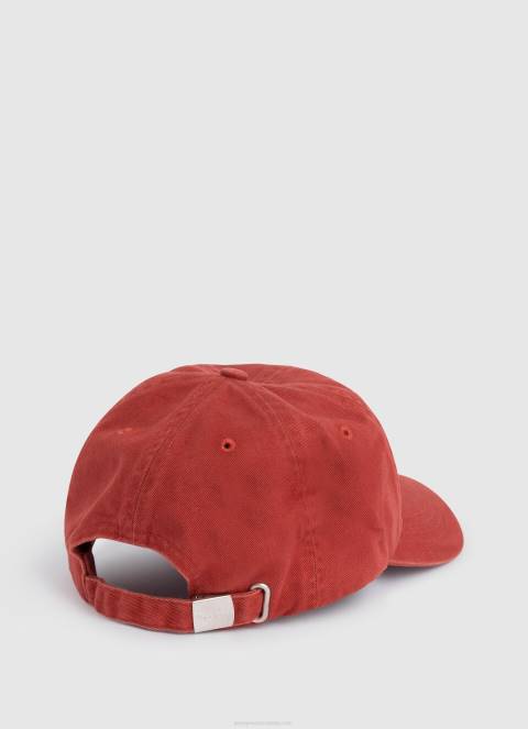 žene studio crvena osnovna kapa s izvezenim logotipom Pepe Jeans JZ8H779