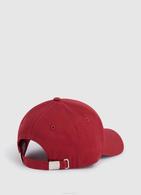 žene studio crvena osnovna kapa s izvezenim logotipom Pepe Jeans JZ8H786