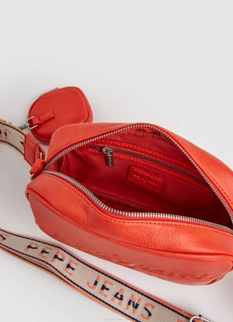 žene breskva maksi torba preko ramena s utisnutim logotipom Pepe Jeans JZ8H715