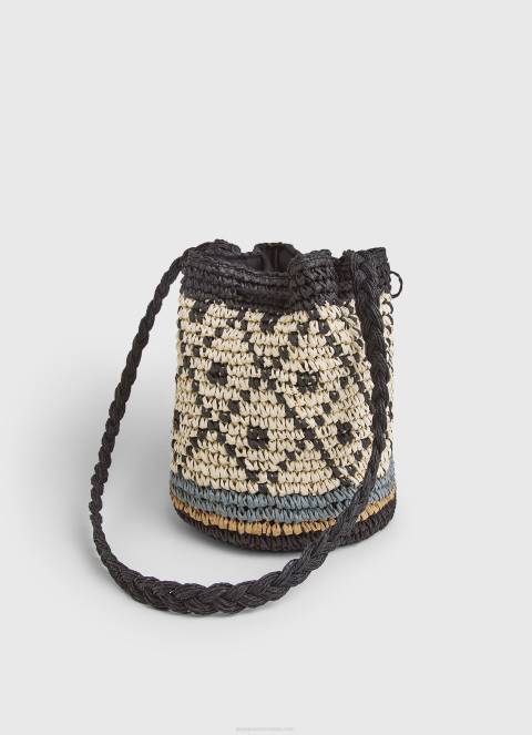 žene crno straw bucket torba Pepe Jeans JZ8H719