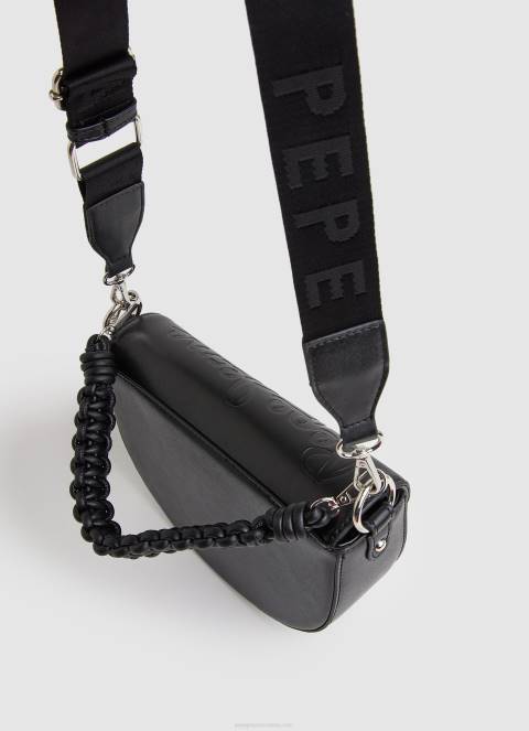 žene crno torba s dvije ručke preko ramena Pepe Jeans JZ8H733