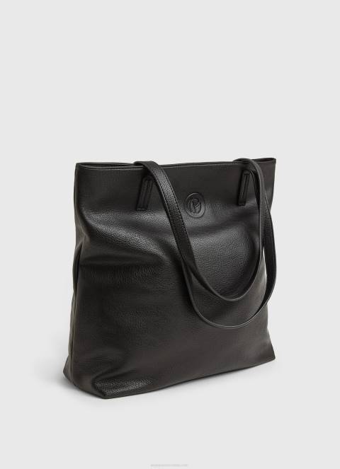 žene crno velika torba s utisnutim logotipom Pepe Jeans JZ8H711