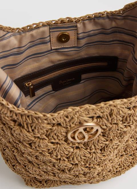 žene karamela torba od pletene slame Pepe Jeans JZ8H717