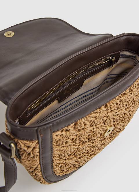 žene karamela torba preko ramena od slame pletena Pepe Jeans JZ8H742