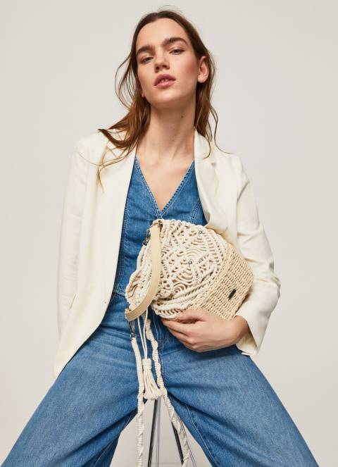žene mousse torba za makrame i slamnatu kantu Pepe Jeans JZ8H740