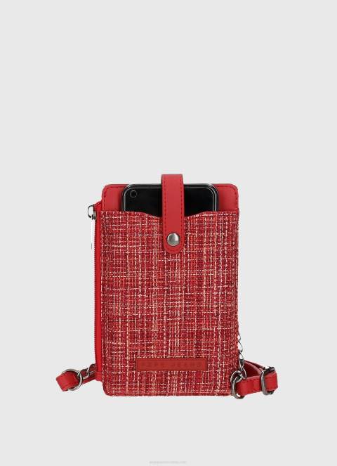 žene studio crvena karirana mobilna torba Pepe Jeans JZ8H728