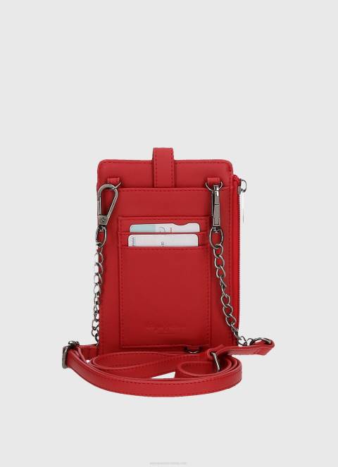 žene studio crvena karirana mobilna torba Pepe Jeans JZ8H728