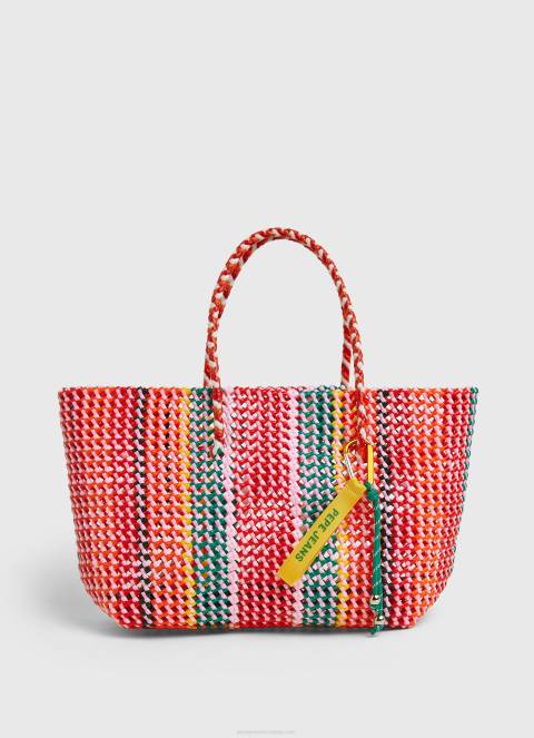 žene studio crvena tkana plastična torba Pepe Jeans JZ8H720