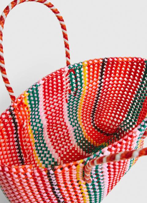 žene studio crvena tkana plastična torba Pepe Jeans JZ8H720