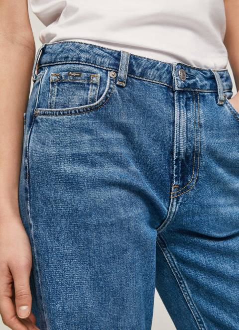 žene traper ani traperice srednjeg kroja opuštenog kroja Pepe Jeans JZ8H87