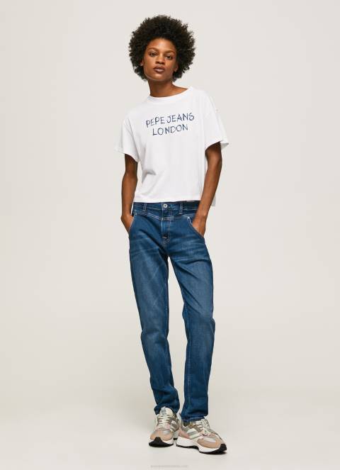 žene traper carey traperice srednjeg kroja opuštenog kroja Pepe Jeans JZ8H86