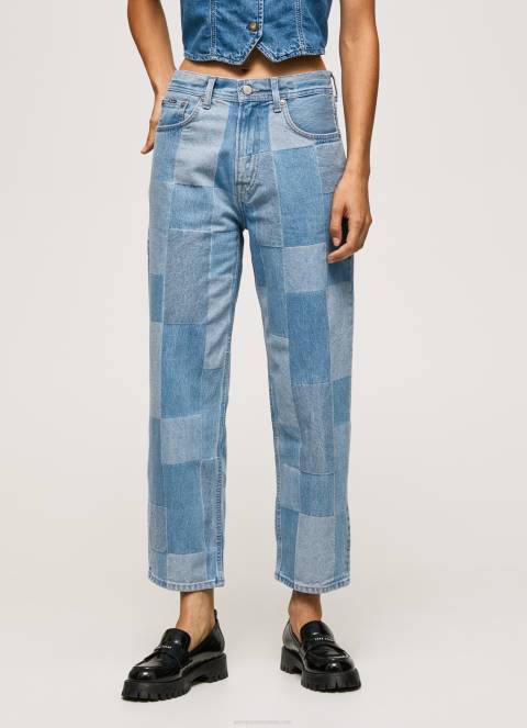 žene traper dover široke traperice visokog struka Pepe Jeans JZ8H88