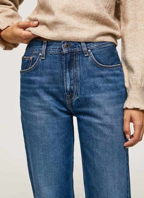 žene traper dover opuštene traperice visokog struka Pepe Jeans JZ8H83