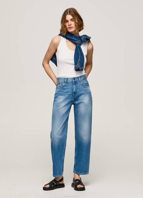 žene traper dover opuštene traperice visokog struka Pepe Jeans JZ8H84